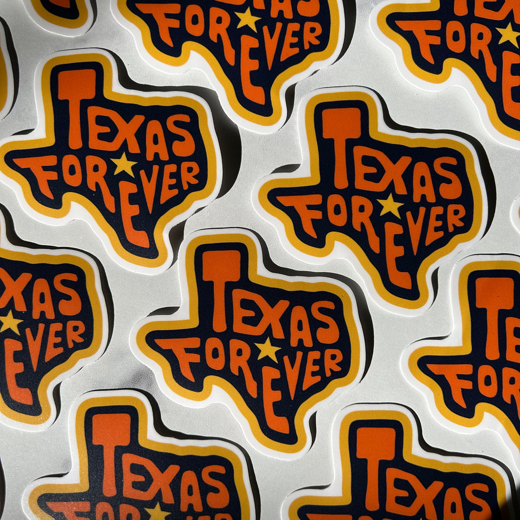 Texas Forever blue sticker