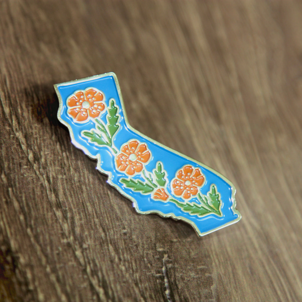 California Poppy Pin
